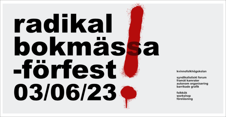 Förfest Radikal bokmässa!
