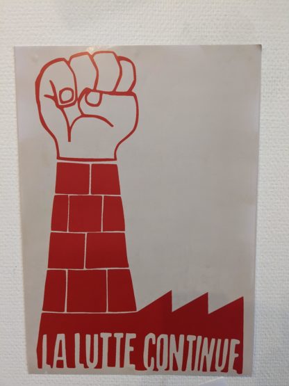 Affisch La lutte continue