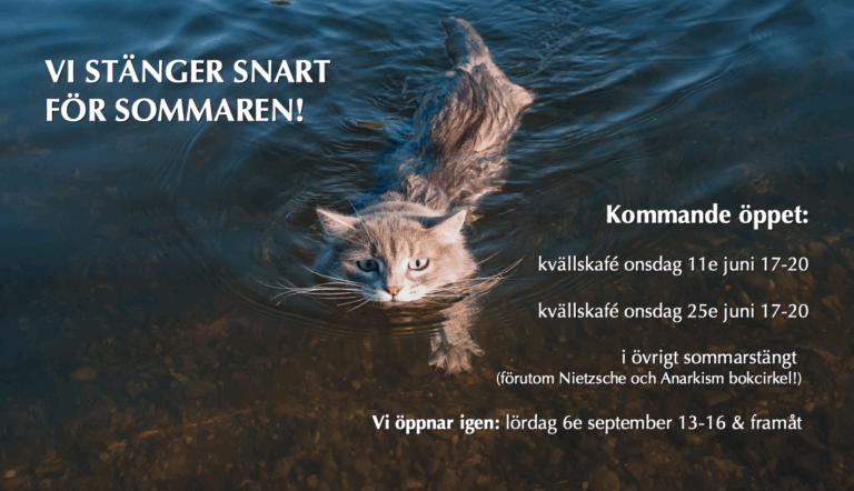 Snart har vi sommarstängt!