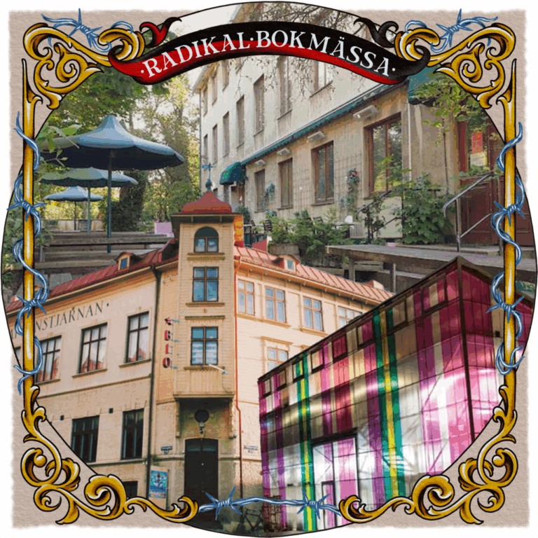 Lördag 16:00 RADIKAL BOKMÄSSA 2025 –  Fria Kulturhus – samtal om oberoende kultur, organisering, och framtid