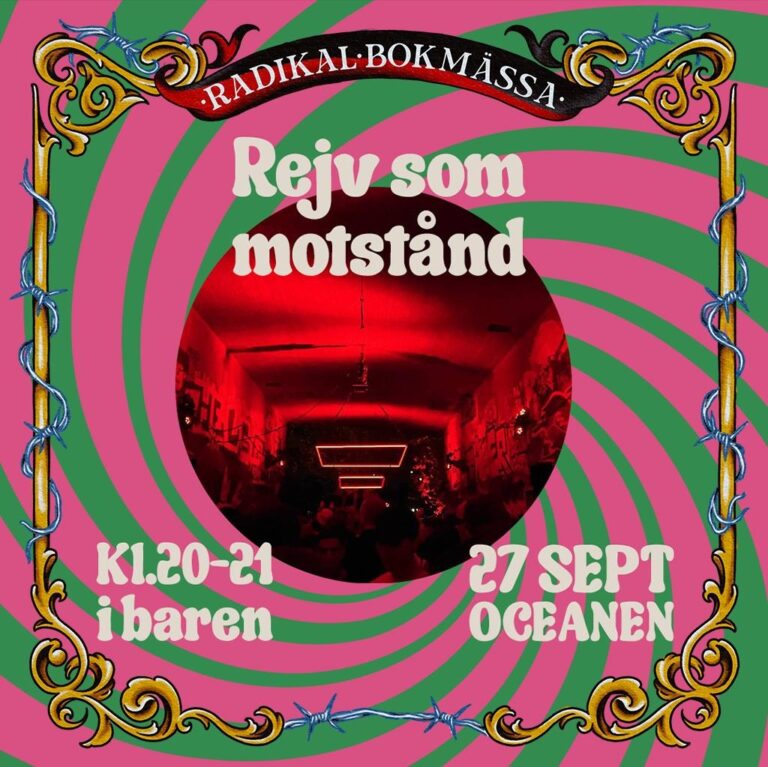 Lördag 27/9 kl 20 KLUBB KLASSLÖS – Rejv som mostånd